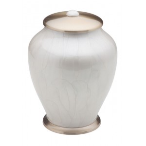 Simplicity Brass Cremation Ashes Urn (Mother of Pearl)